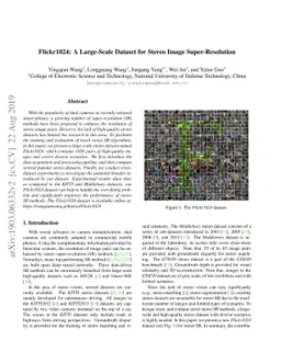 Flickr1024: A Large-Scale Dataset for Stereo Image Super-Resolution