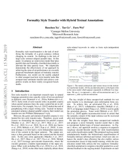 Formality Style Transfer with Hybrid Textual Annotations
