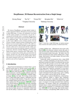 DeepHuman: 3D Human Reconstruction from a Single Image