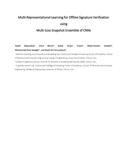 Multi-Representational Learning for Offline Signature Verification using
  Multi-Loss Snapshot Ensemble of CNNs