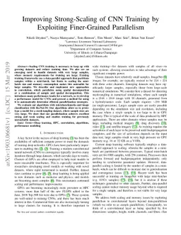 Improving Strong-Scaling of CNN Training by Exploiting Finer-Grained
  Parallelism
