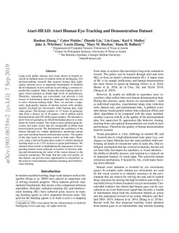 Atari-HEAD: Atari Human Eye-Tracking and Demonstration Dataset