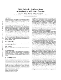 Multi-Authority Attribute-Based Access Control with Smart Contract