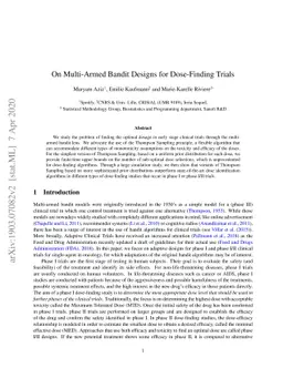 On Multi-Armed Bandit Designs for Dose-Finding Clinical Trials