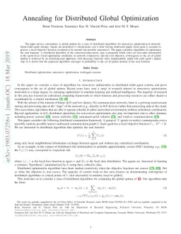 Annealing for Distributed Global Optimization