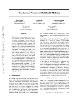Deep Gaussian Processes for Multi-fidelity Modeling