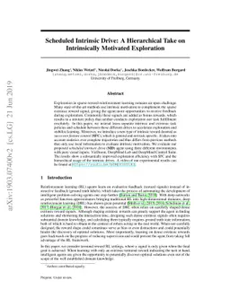 Scheduled Intrinsic Drive: A Hierarchical Take on Intrinsically
  Motivated Exploration