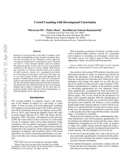 Crowd Counting with Decomposed Uncertainty