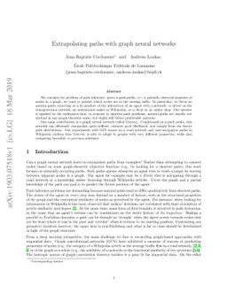 Extrapolating paths with graph neural networks