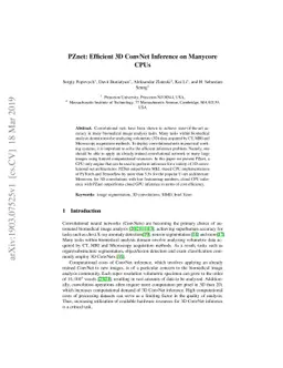 PZnet: Efficient 3D ConvNet Inference on Manycore CPUs