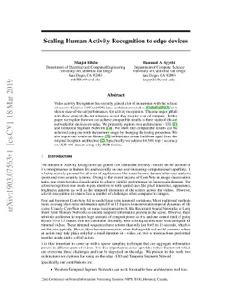 Human Activity Recognition for Edge Devices