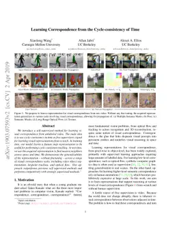 Learning Correspondence from the Cycle-Consistency of Time