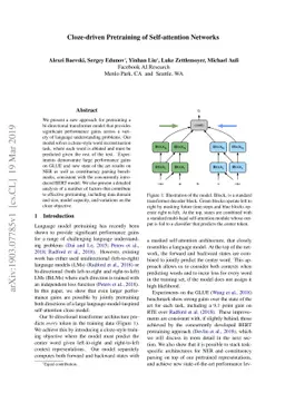 Cloze-driven Pretraining of Self-attention Networks
