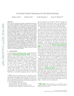 A Truthful Cardinal Mechanism for One-Sided Matching