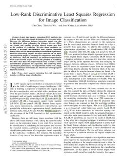 Low-Rank Discriminative Least Squares Regression for Image
  Classification