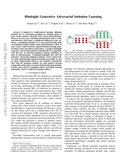 Hindsight Generative Adversarial Imitation Learning