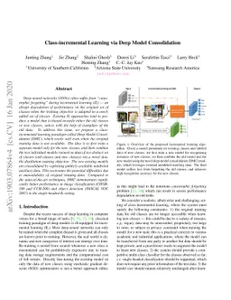Class-incremental Learning via Deep Model Consolidation