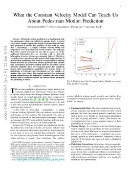 What the Constant Velocity Model Can Teach Us About Pedestrian Motion
  Prediction
