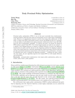 Truly Proximal Policy Optimization