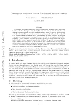 Convergence Analysis of Inexact Randomized Iterative Methods