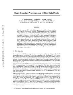 Exact Gaussian Processes on a Million Data Points