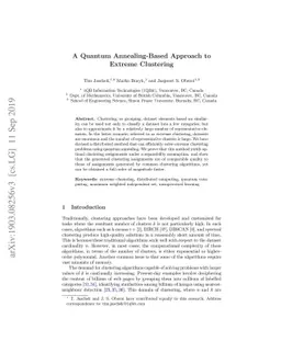 A Quantum Annealing-Based Approach to Extreme Clustering