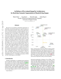 In Defense of Pre-trained ImageNet Architectures for Real-time Semantic
  Segmentation of Road-driving Images