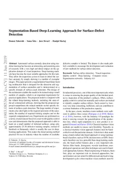 Segmentation-Based Deep-Learning Approach for Surface-Defect Detection