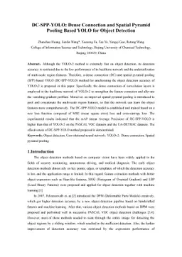 DC-SPP-YOLO: Dense Connection and Spatial Pyramid Pooling Based YOLO for
  Object Detection