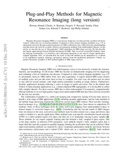 Plug and play methods for magnetic resonance imaging (long version)