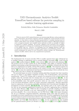 TATi-Thermodynamic Analytics ToolkIt: TensorFlow-based software for
  posterior sampling in machine learning applications