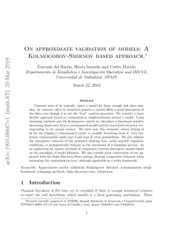 On approximate validation of models: A Kolmogorov-Smirnov based approach