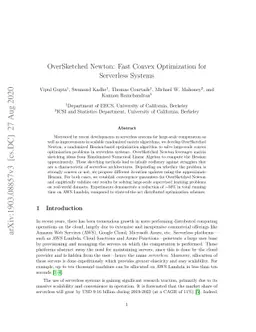 OverSketched Newton: Fast Convex Optimization for Serverless Systems