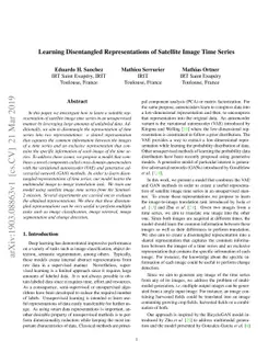 Learning Disentangled Representations of Satellite Image Time Series