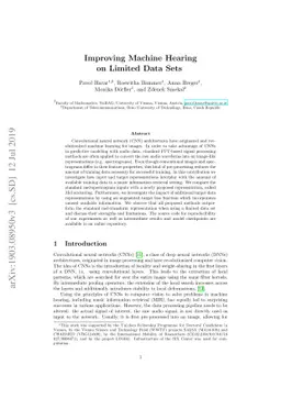 Improving Machine Hearing on Limited Data Sets