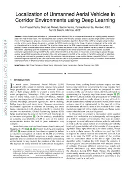 Localization of Unmanned Aerial Vehicles in Corridor Environments using
  Deep Learning