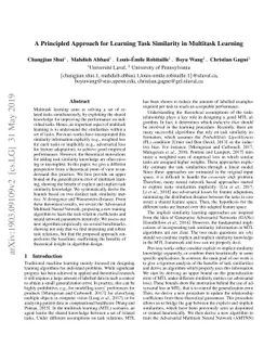 A Principled Approach for Learning Task Similarity in Multitask Learning