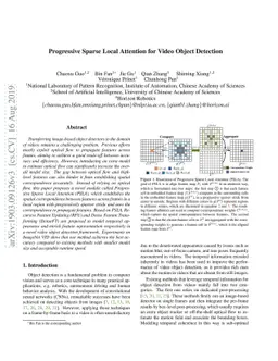 Progressive Sparse Local Attention for Video object detection