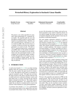 Perturbed-History Exploration in Stochastic Linear Bandits