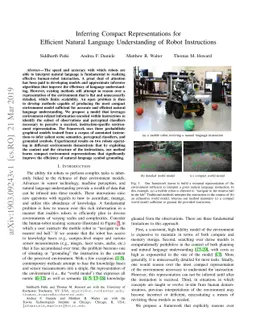 Inferring Compact Representations for Efficient Natural Language
  Understanding of Robot Instructions
