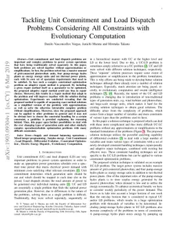 Tackling Unit Commitment and Load Dispatch Problems Considering All
  Constraints with Evolutionary Computation