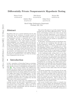 Differentially Private Nonparametric Hypothesis Testing