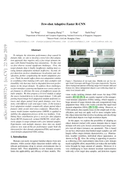 Few-shot Adaptive Faster R-CNN