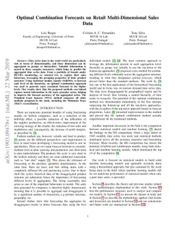 Optimal Combination Forecasts on Retail Multi-Dimensional Sales Data