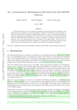 An n-dimensional Rosenbrock Distribution for MCMC Testing