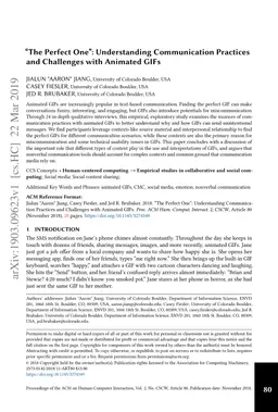 "The Perfect One": Understanding Communication Practices and Challenges
  with Animated GIFs