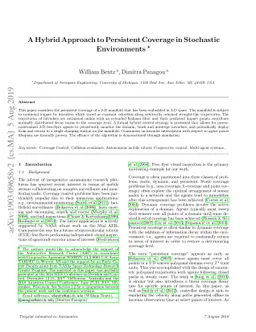 A Hybrid Approach to Persistent Coverage in Stochastic Environments