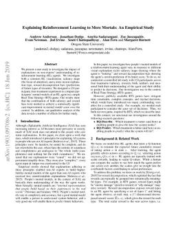 Explaining Reinforcement Learning to Mere Mortals: An Empirical Study