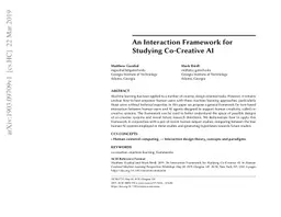 An Interaction Framework for Studying Co-Creative AI