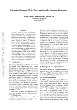 Pre-trained Language Model Representations for Language Generation